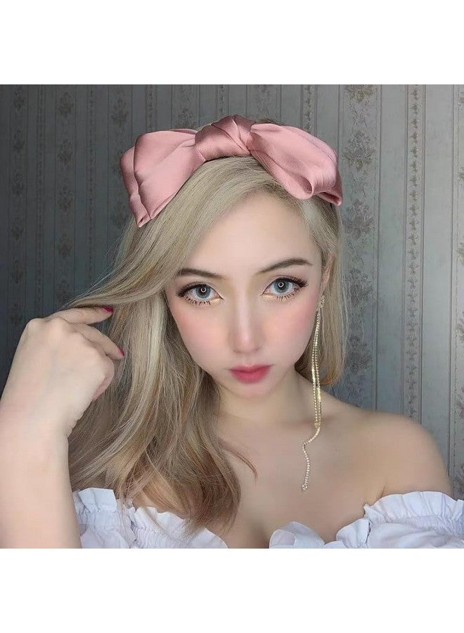 CHIROGRAPHY 1Pcs Pink Bow Headbands Bowknot Headbands Large Bow Hair Bands Hair Accessories for Hair Styling Decorations Makeup Yoga Sport Hair Hoops Hairbands for Women and Girls|same color as shown - Image 5