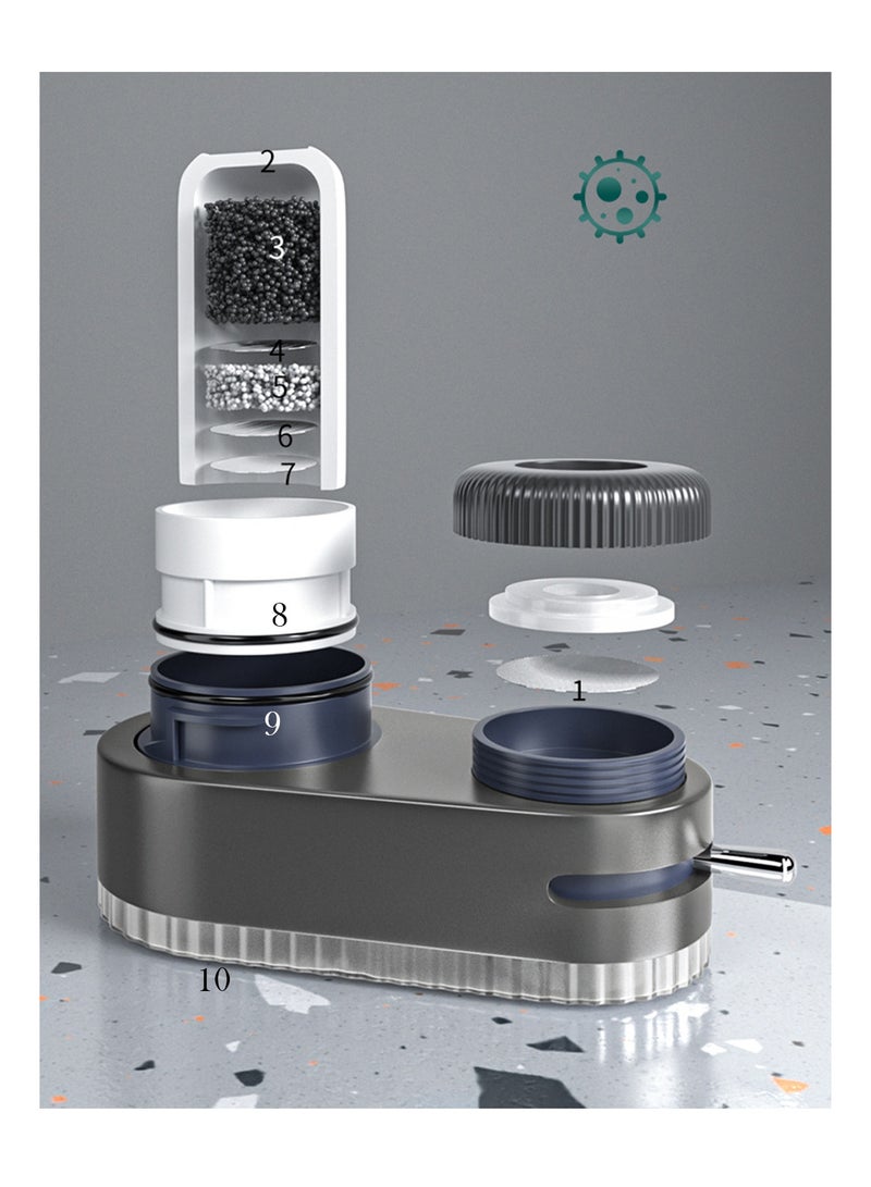 10-Stage Sink Filter Water Faucet, Ceramic Purification Tap Water Filter With Dual Outlets, Remove Heavy Metals And Hard Water For Kitchen, Bathroom, Home Drinking - Image 2