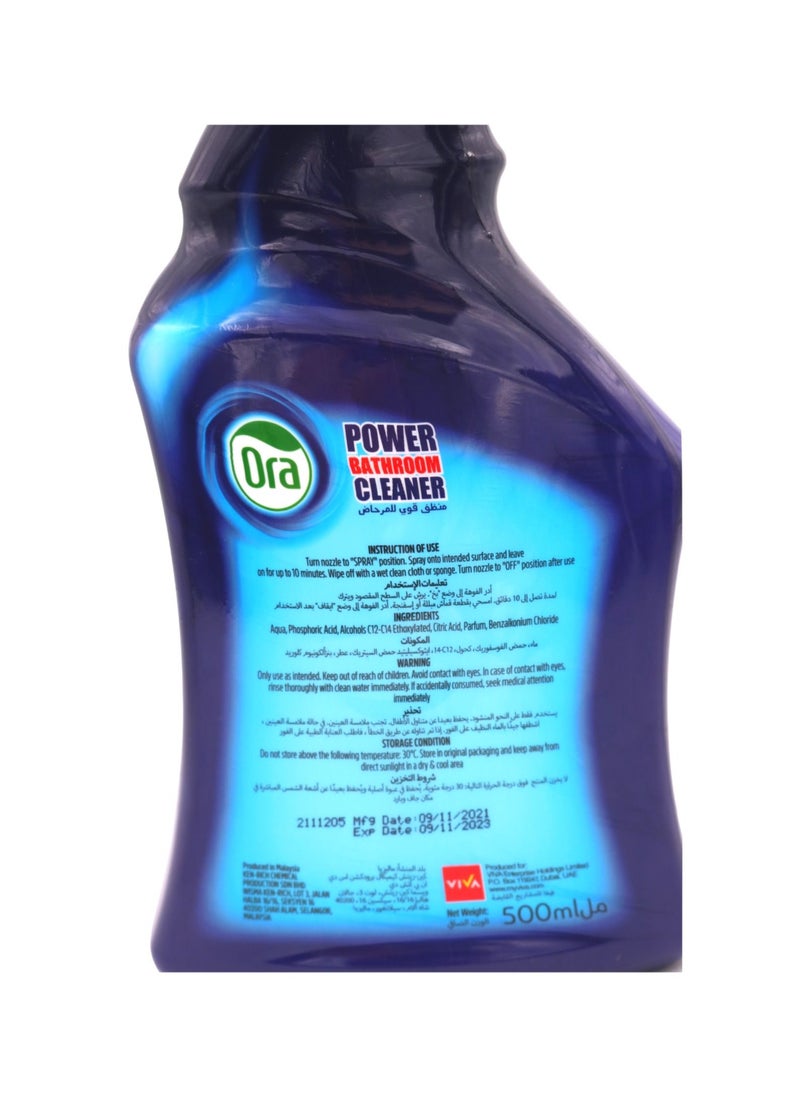 ORA - Power Antibacterial Bathroom Cleaner 500ml - Image 1