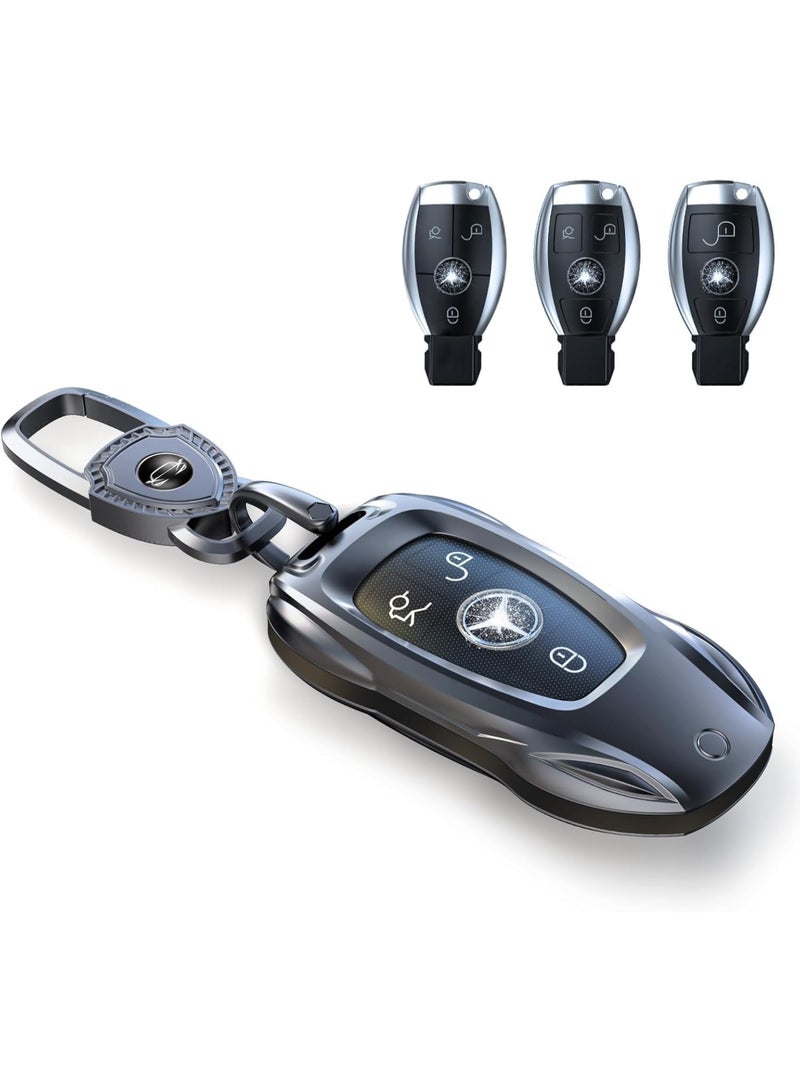 NOSKIN Smart Remote Key Case Shell Fit for Benz CLS CLA CLK AMG CLK GLC GLE GLS SLK ML SL SLK A B C E R S G (Classic Black，Fit for Benz-B) - Image 1