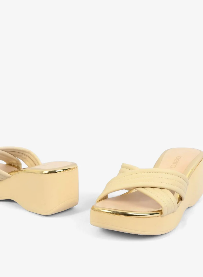 Beira Rio Cream Wedge Sandals for Women – Stylish Wedge Heel Sandals for Girls & Daily Wear for Women | Best Price UAE