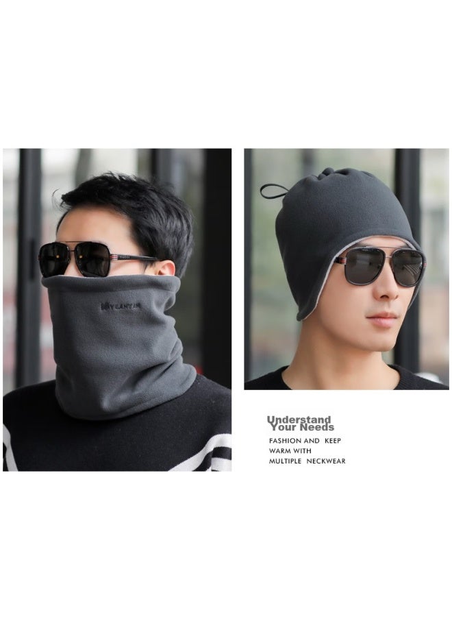 Bwnk Neck Gaiter For Men And Women, Warm Fleece-lined Thick Scarf For Winter Outdoor Cycling Face Mask Windproof, Gray - Image 5