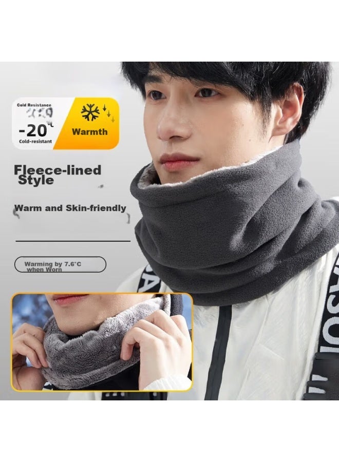 Bwnk Neck Gaiter For Men And Women, Warm Fleece-lined Thick Scarf For Winter Outdoor Cycling Face Mask Windproof, Gray - Image 1