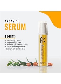 Global Keratin 100% Organic Argan Oil Anti Frizz Hair Serum (0.34 Fl Oz/10ml) Styling Smoothing Strengthening Hydrating & Nourishing Heat Protection Shine Frizz Control Dry Damage Hair Repair - pzsku/ZE24A2E4B5772EB0ADEBDZ/45/_/1687437879/0e37f094-e598-4055-b0ff-6d3d59e14628