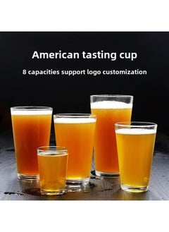 Generic American Pint Cup Fine Brewed Beer Cup Glass Water Cup Flat Light Cup V-shaped Cup Gift Printable LOGO-Color:79125- 310ml-Capacity:Transparent  - Image 2