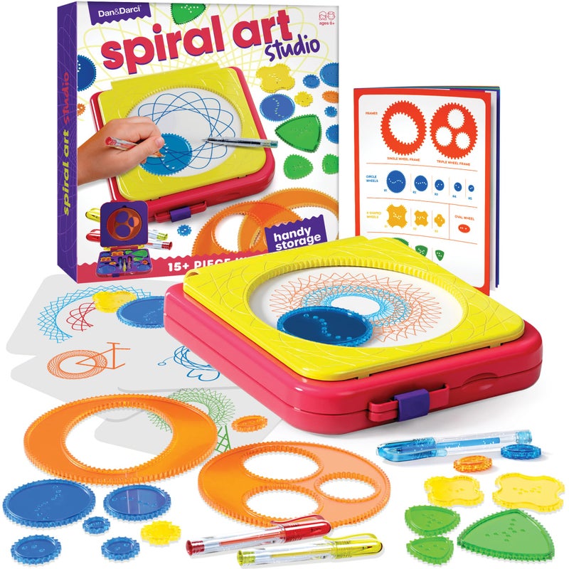Dan&Darci Spiral Art Kit for Kids - Craft Set for Girls & Boys Ages 6-12 - Gifts for 6, 7, 8, 9, 10 Year Old Girl, Boy - Toys and Crafts Kits Gift - Arts Birthday Retro Vintage Ideas Drawing - Image 1