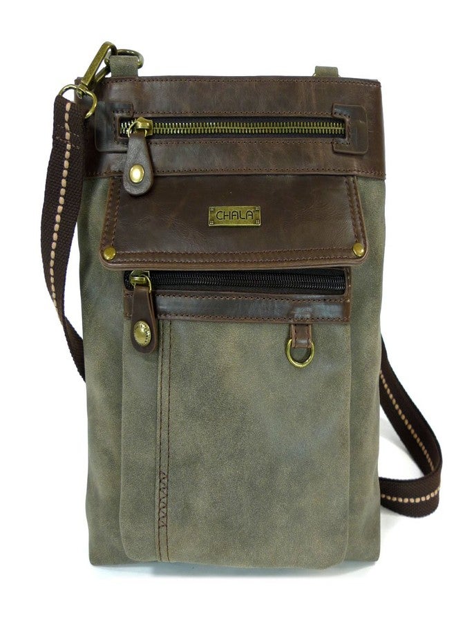 CHALA Gemini Crossbody Womens PU Leather 3 in 1 Shoulder Purse Crossbody Bag with Detachable Strap - stone gray - Image 1