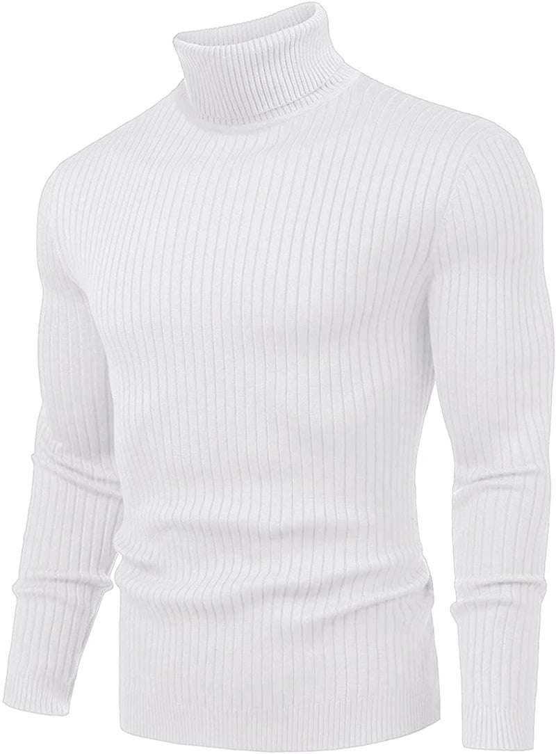 NORTHWIND Men's High Turtle Neck Cotton T-Shirt (White Pure, XX-Large) - Image 2