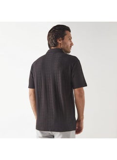 Iconic Iconic Textured Shirt with Short Sleeves  - Image 3