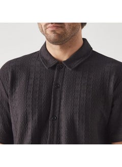 Iconic Iconic Textured Shirt with Short Sleeves  - Image 4