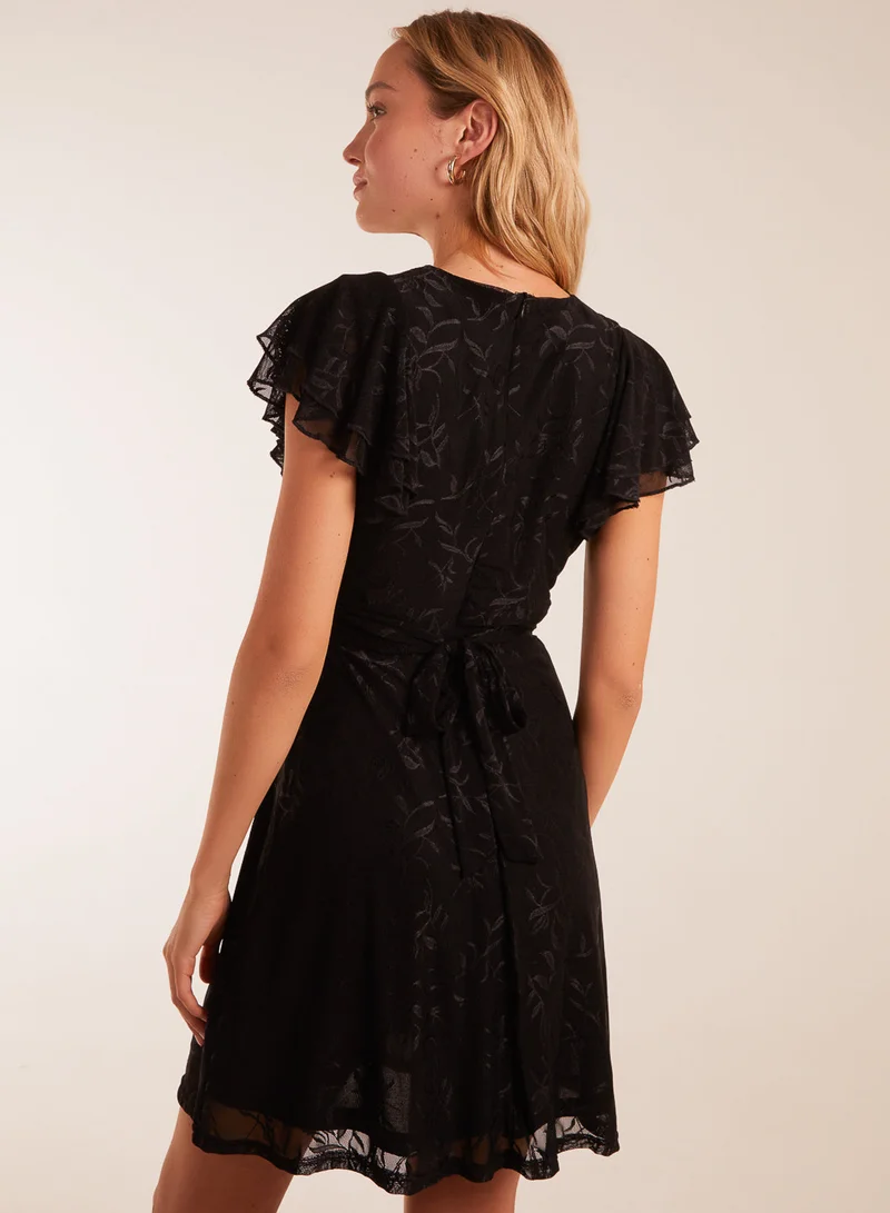 Blue Vanilla Double Frill Wrap Dress