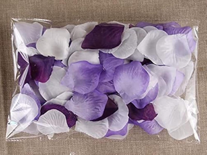 NC Lucky Fitness 1000pc Mixed Color Rose Petals PurpleLavenderWhite Wedding Table Flower Decoration Red 2 x 2 x 001 inches