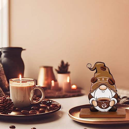 Blulu 5 Pieces Coffee Bar Decor Sign Farmhouse Coffee Bar Wood Signs Rustic Cafe Wooden Table Centerpiece Cafe Table Tiered Tray Decor for Home Kitchen Decorations - Image 5