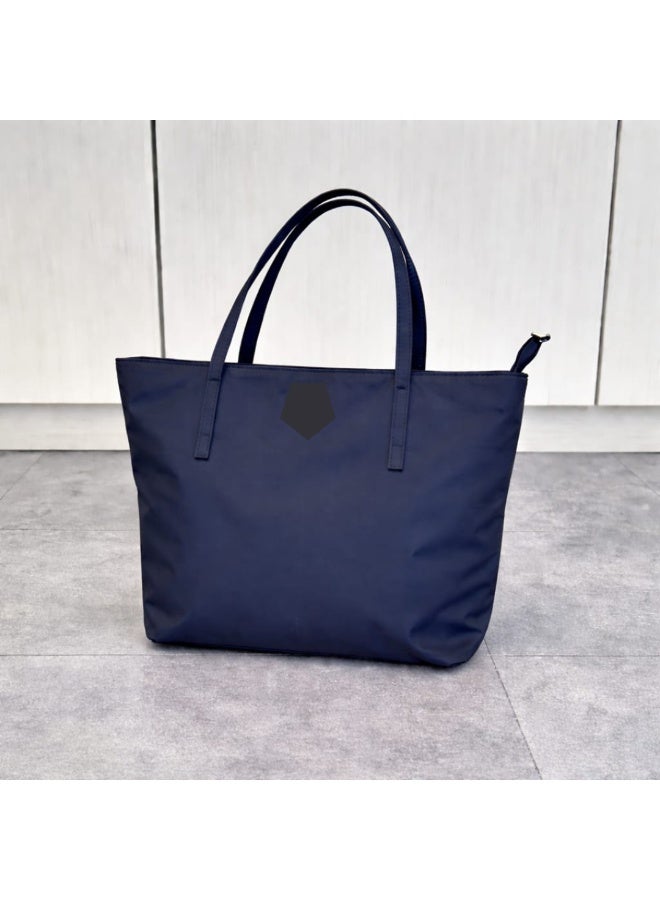Elegant blue Tote Bag – Lightweight Zipper Shoulder Bag for Daily Use, Travel & Office