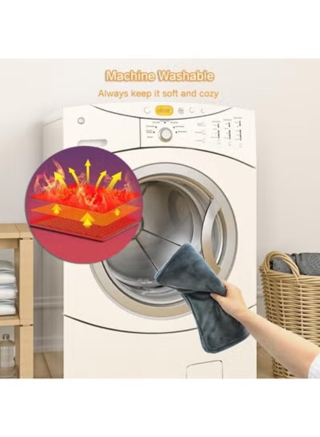 وسادة تدفئة كهربائية USB محمولة (30×60 سم) - نعومة فائقة لتخفيف آلام الظهر والرقبة وتقلصات الدورة الشهرية - حرارة ثابتة 55 درجة وآمنة تماماً وقابلة للغسل - Image 3
