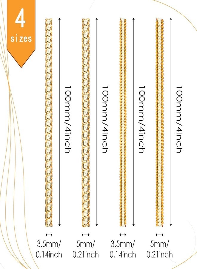 REDUCK Ring Size Adjuster for Loose Rings - 4 Sizes Ring Sizer Ring Tightener Resizer Fit Spiral Silicone Tightener Set(4 Pcs,Gold) - Image 3