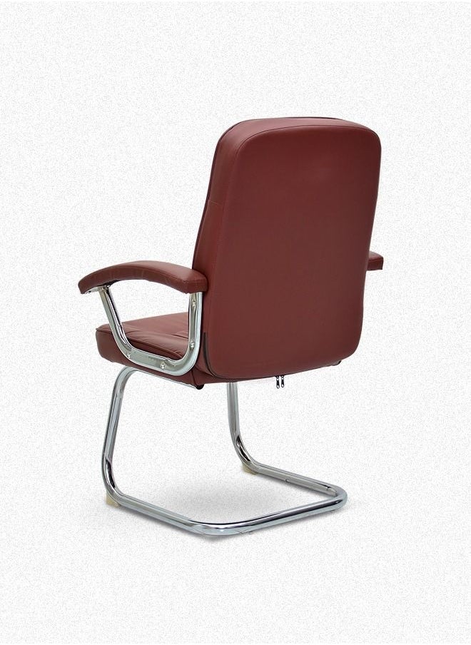 Multi Home Furniture Frame Visitor Chair MH-454V(BROWN) For Office Hospital School With Steel Frame And Faux Leather On Armrest  - Image 3