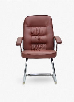 Multi Home Furniture Frame Visitor Chair MH-454V(BROWN) For Office Hospital School With Steel Frame And Faux Leather On Armrest  - Image 5