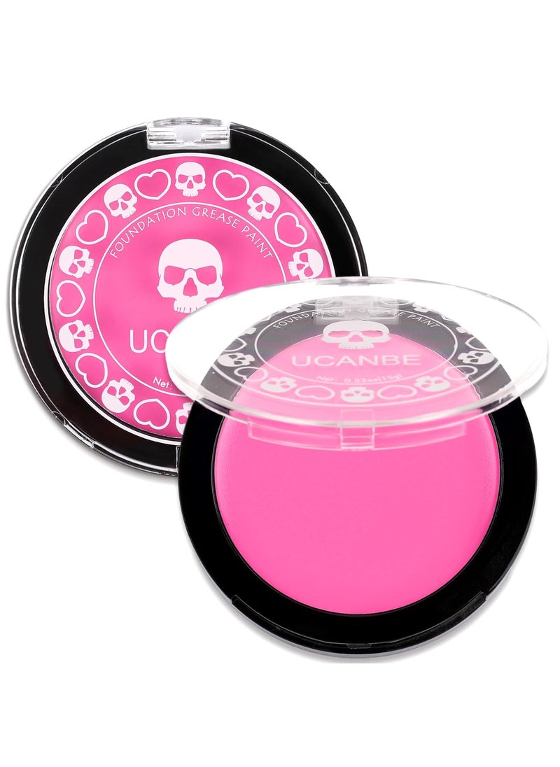 Ucanbe UCANBE Pink Face Body Paint Makeup Foundation Professional Waterproof Cream Greasepaint NonToxic Face Painting Kit for Halloween Makeup Sugar Skull SFX Cosplay Special Effects Costume  Parties 