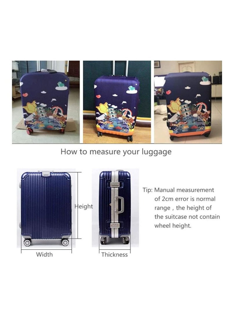 SYOSI Thickened Luggage Covers Travel Luggage Cover Spandex Suitcase Protector Multicolour S (for 18-20" luggage  - Image 3
