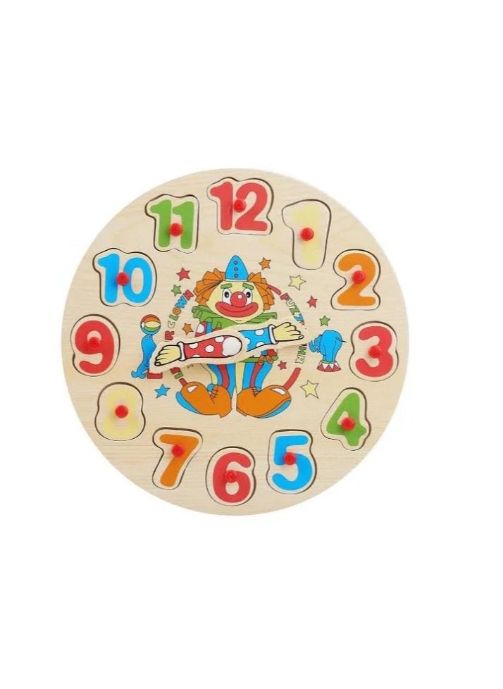 Safwa Toys Children's toy, W17-9 wooden clown clock toy from Al Safwa Toys 