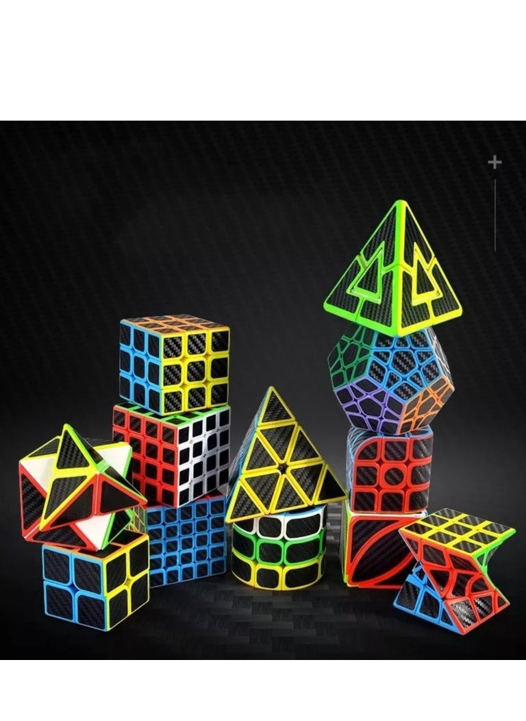 Speed Cube (6pack),3 X 3 X 3,Inclined Speed Cube,Megaminx Speed Cube,Pyraminx Speed Cube for Kids and Adult