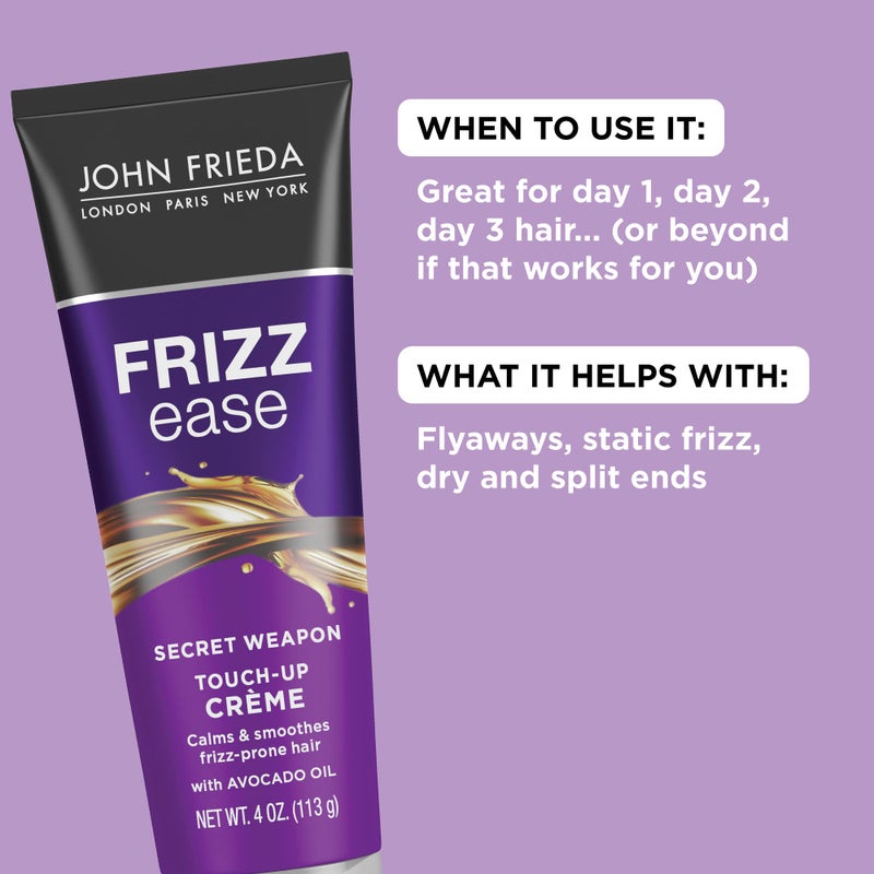 John Frieda Frizz Ease Secret Weapon Cream & Anti Frizz Straight Fixation Styling Creme Hair Product - Image 3