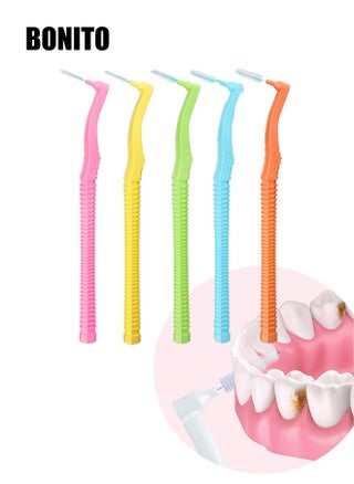 5 PCS Interdental Brushes, Toothpick Braces Brush Tooth Cleaning Tool, L-Shaped Interdental Tooth Flossing for Oral Health (Pink+yellow+green+blue+orange) - pzsku/ZE24AA383257907D4B76BZ/45/1751428957/ed68c6b4-8b91-4be2-bde8-783744937f89