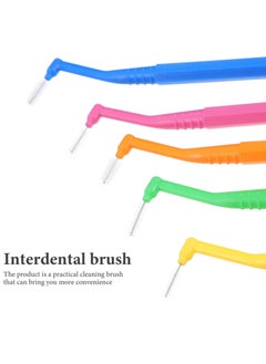 BONITO 5PCS Interdental Brush, Braces Toothbrush for Teeth Cleaning, L-Shaped Interdental Brushing Cleaning Adult Orthodontic Care (Pink+yellow+green+blue+orange)  - Image 5