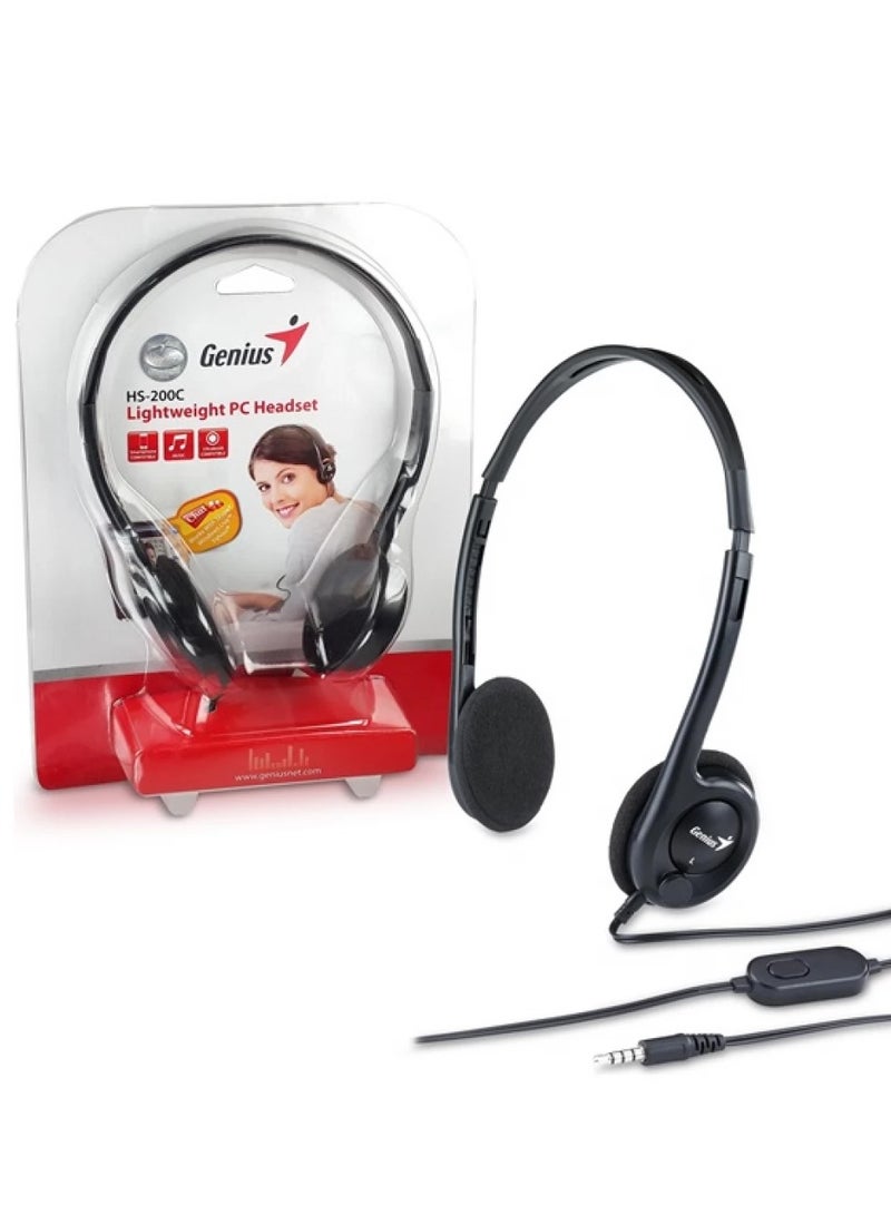 Genius HEADSET GENIUS HS-M200C SINGLE PIN BLACK - Image 3