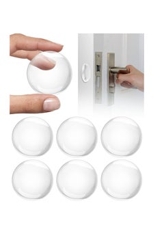 Y&D Door Knob Wall Protector, 12 Pack 1.96” Rubber Stopper 3M Self-Adhesive with Strong Stickiness Transparent Round Silicone Handle Bumper for Headboard, Refrigerator Door, Cabinets  - Image 2