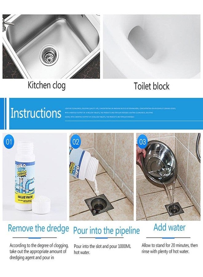 MARQUEONN® Drainage Block Remover Sink Cleaner Drain Powder Hair Remove from PVC Pipe use in Home Cleaner Toilet Cleaning Pipe Cleaner and Bathroom wash (PACK OF 7) - Image 5