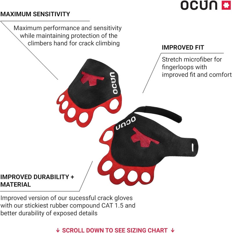 Ocun Crack Gloves Lite for Crack Climbing I Rock Climbing Gloves - Image 2