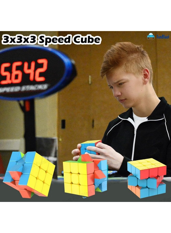 FunBlast High Stability Stickerless Cube - 3x3x3 Speed Cube, Puzzle Cube for Kids and Adults, Match Making Puzzle Cube (Multi Color) Made in India - Image 2