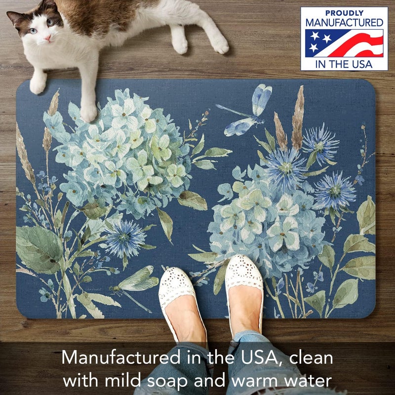 CounterArt Bohemian Blue 30 x 20 Decorative Vinyl Kitchen Comfort Floor Mat Printed in The USA Textured Vinyl Backing Easy to Clean - Image 5