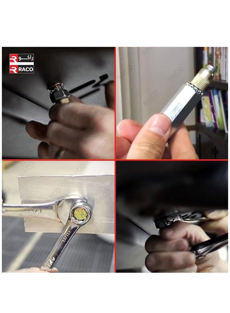 RACO Rivet Nut Knurled Body Carbon Steel Zinc Plated Flat Head Rivetnut Threaded Insert Nut for Metal Sheet, Steel, Aluminum, Plastic, Fiberglass (100 Pcs) - Image 4