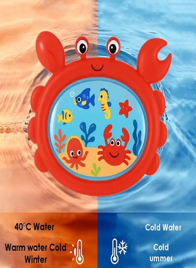 ZIVIK 112 × 87 CM Baby Inflatable Tummy Time Water Mat | Crab Shape Sensory Play Mat | Leak-Proof BPA-Free PVC | Warm & Cold Water Use | Includes Hand Pumpt (112 × 87 CM Water Play Mat with Air Pump) - Image 5
