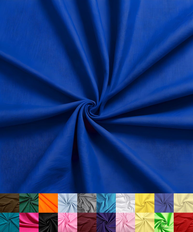 Barcelonetta | Poly Cotton Fabric for Sewing | Broadcloth Fabric | by the Yard | 60" Wide Roll | Lightweight, Breathable | Lining, Home Textile, Skirts, Tote Bags (Royal, 2 Yard) - Image 1