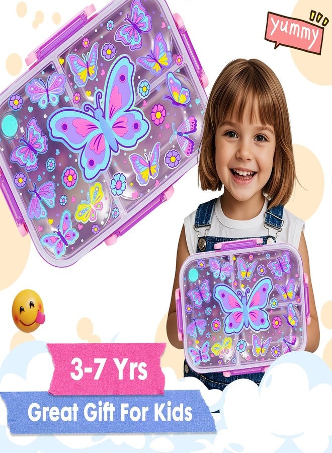 YOYTOO Stainless Steel Bento Lunch Box for Kids, 800ml/27oz BPA-Free Leak-Proof Food Containers with 3 Compartments, Freezer & Dishwasher Safe, Back to School Students Lunches Size for Ages 3-7 - Image 5