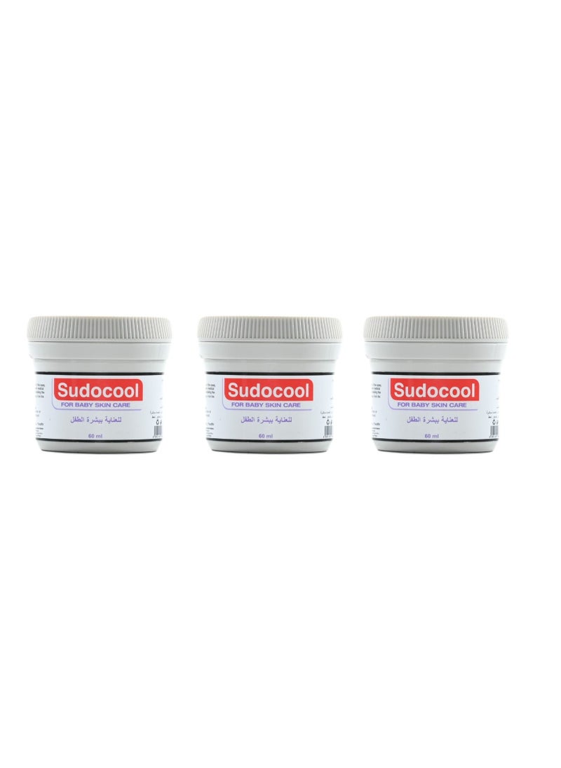 Sudocool Pack Of 3 Baby Skin Care Cream 60ml  - Image 1