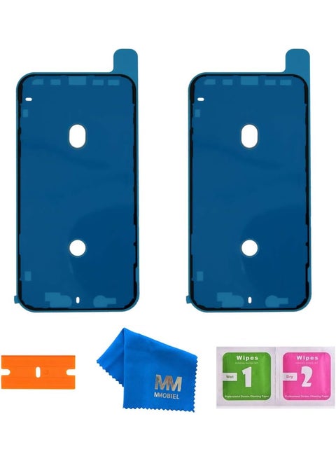 MMOBIEL 2 x LCD Seal Adhesive Sticker Waterproof Compatible with iPhone 1161 inch Black for LCD Display Frame Tool Kit Included