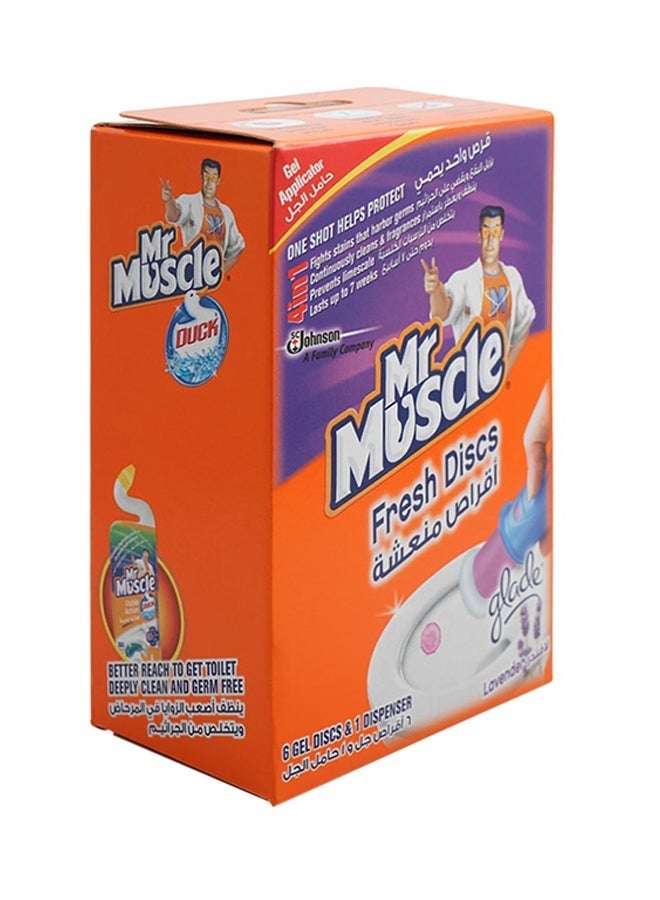 Mr Muscle Multi-Purpose Fresh Lavender Gel Rim Block 36 ML - Image 1