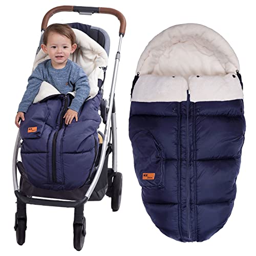 KZ Dotnz Universal Stroller Footmuff with Adjustable Zips, Soft Hood, Waterproof Warm Baby Stroller Bunting Bag - Image 1