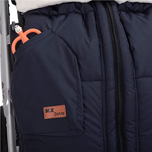 KZ Dotnz Universal Stroller Footmuff with Adjustable Zips, Soft Hood, Waterproof Warm Baby Stroller Bunting Bag - Image 5