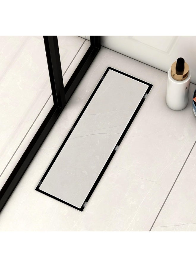 Plantex 304 Grade Stainless Steel Tile Insert Shower Drain Channel/12x4 Inches Waste Water Floor Drain/Invisible Shower Drain Channel with Cockroach Trap - (BH-4104, Chrome) - Image 1