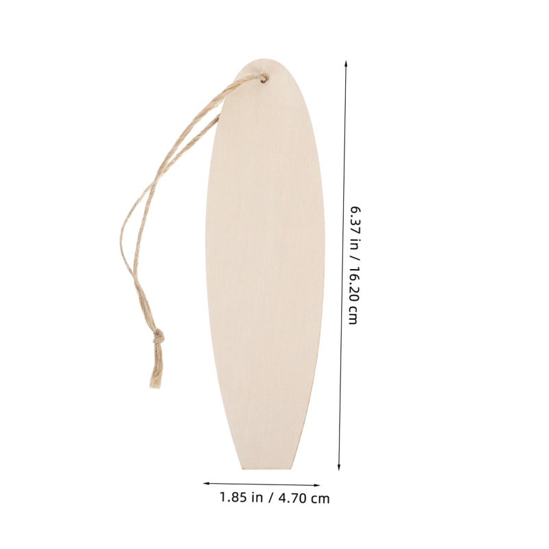 10 Pack Paintable Wooden Surfboard Cutouts For Wall Decor DIY Crafts Summer Theme - Image 3