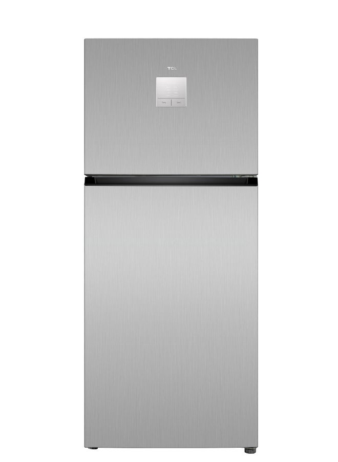 TCL Double Door Refrigerator, 16.5 Cu.ft, 465 Ltr, Inverter, 50/60Hrtz, 16 L 220 W P605TMIX Sliver - Image 1
