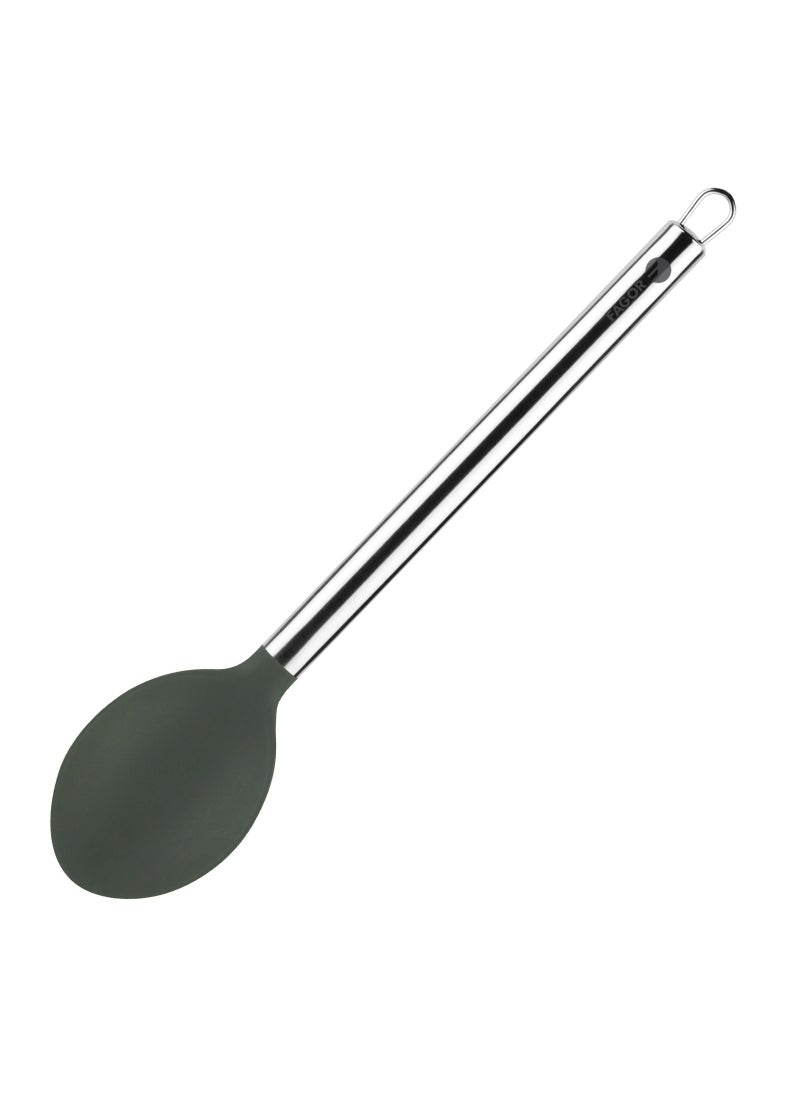 fagor - Melier Silicone Solid Scoop Spoon With Stainless Steel Handle - Image 1