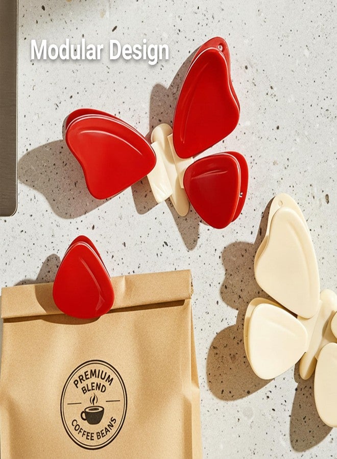 Umbrotiger 4-Pack Magnetic Butterfly Snack Clips - Reusable Food Bag Sealers with Fridge Magnet, Cute Kitchen Storage Clips for Camping, Office, Home Organization. Fun and Practical Gadgets. - Image 3