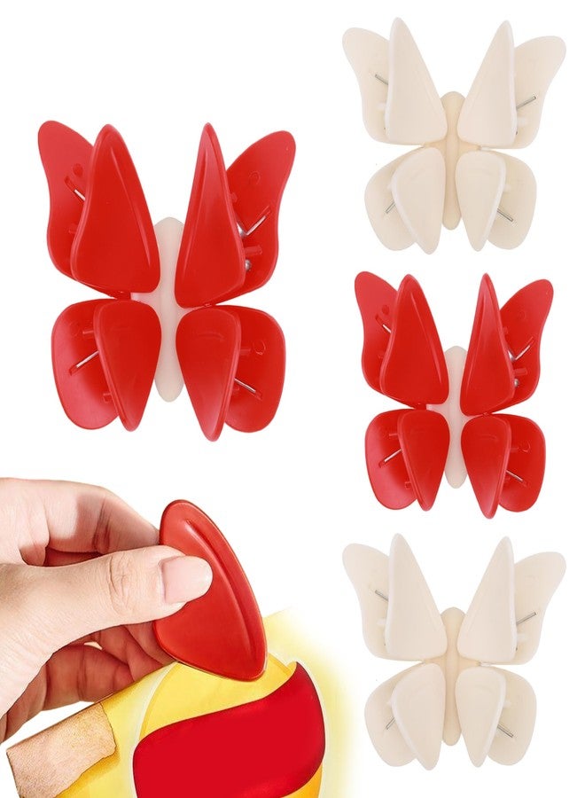Umbrotiger 4-Pack Magnetic Butterfly Snack Clips - Reusable Food Bag Sealers with Fridge Magnet, Cute Kitchen Storage Clips for Camping, Office, Home Organization. Fun and Practical Gadgets. - Image 1
